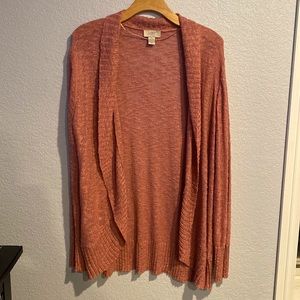 Mauve Knit Cardigan - Loft